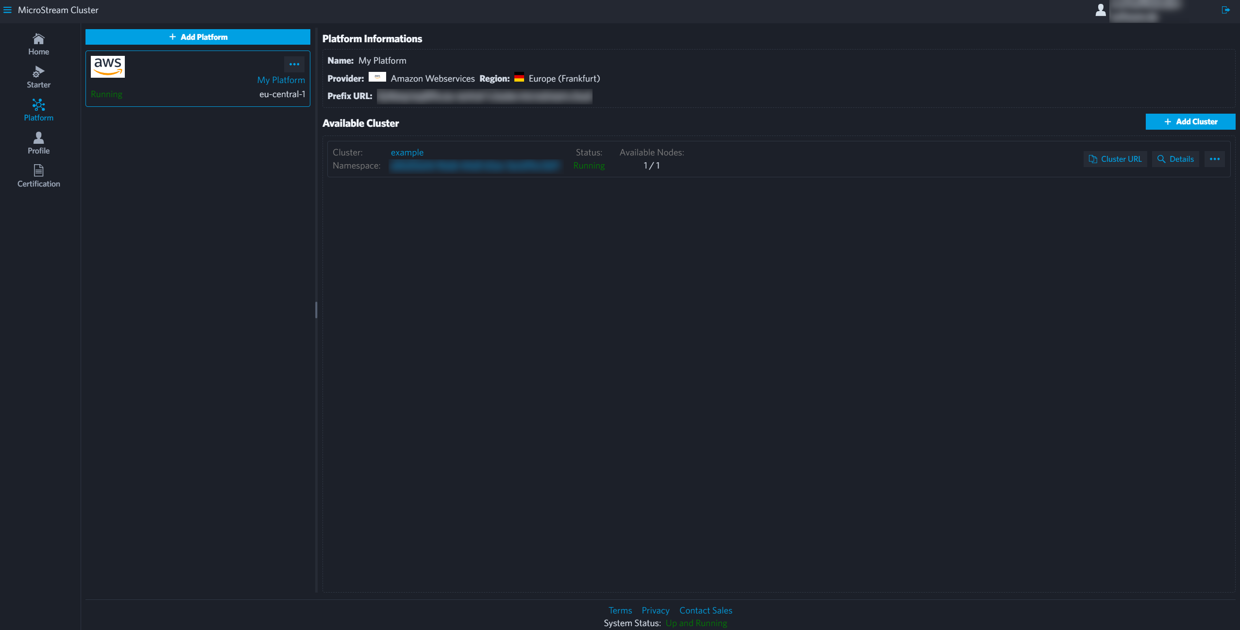 platform tab